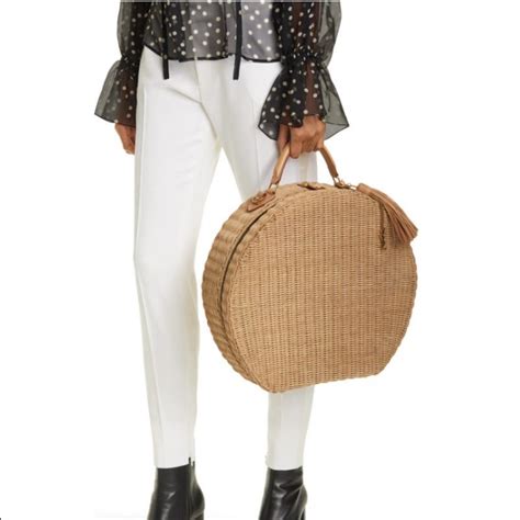 ysl mica bag|SAINT LAURENT Wicker Medium Mica Top Handle Bag Natural .